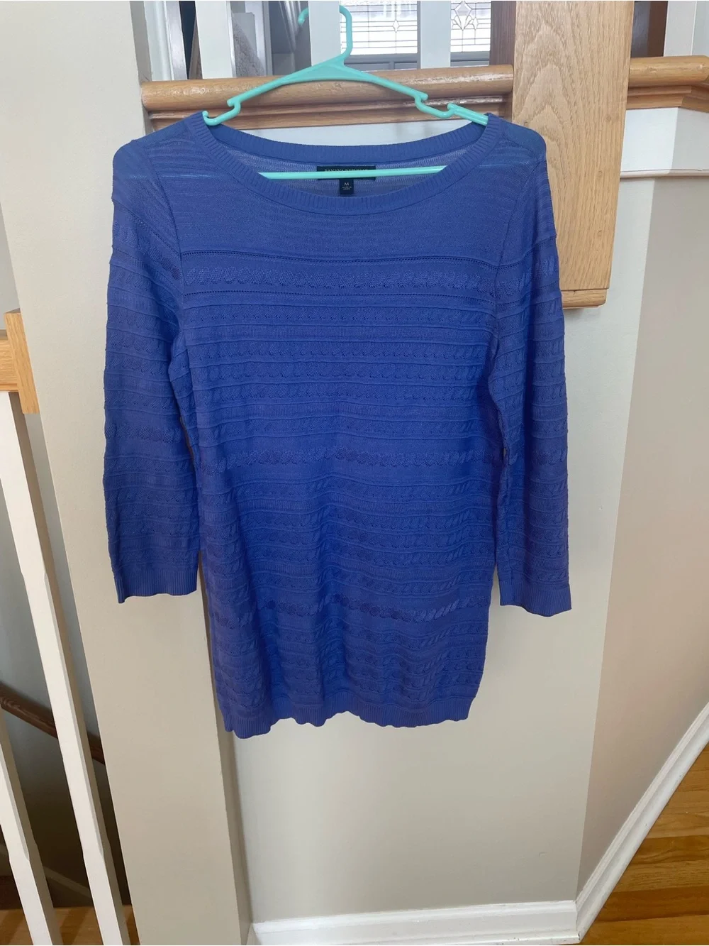 Banana Republic Royal Blue Textured Boatneck Sweater